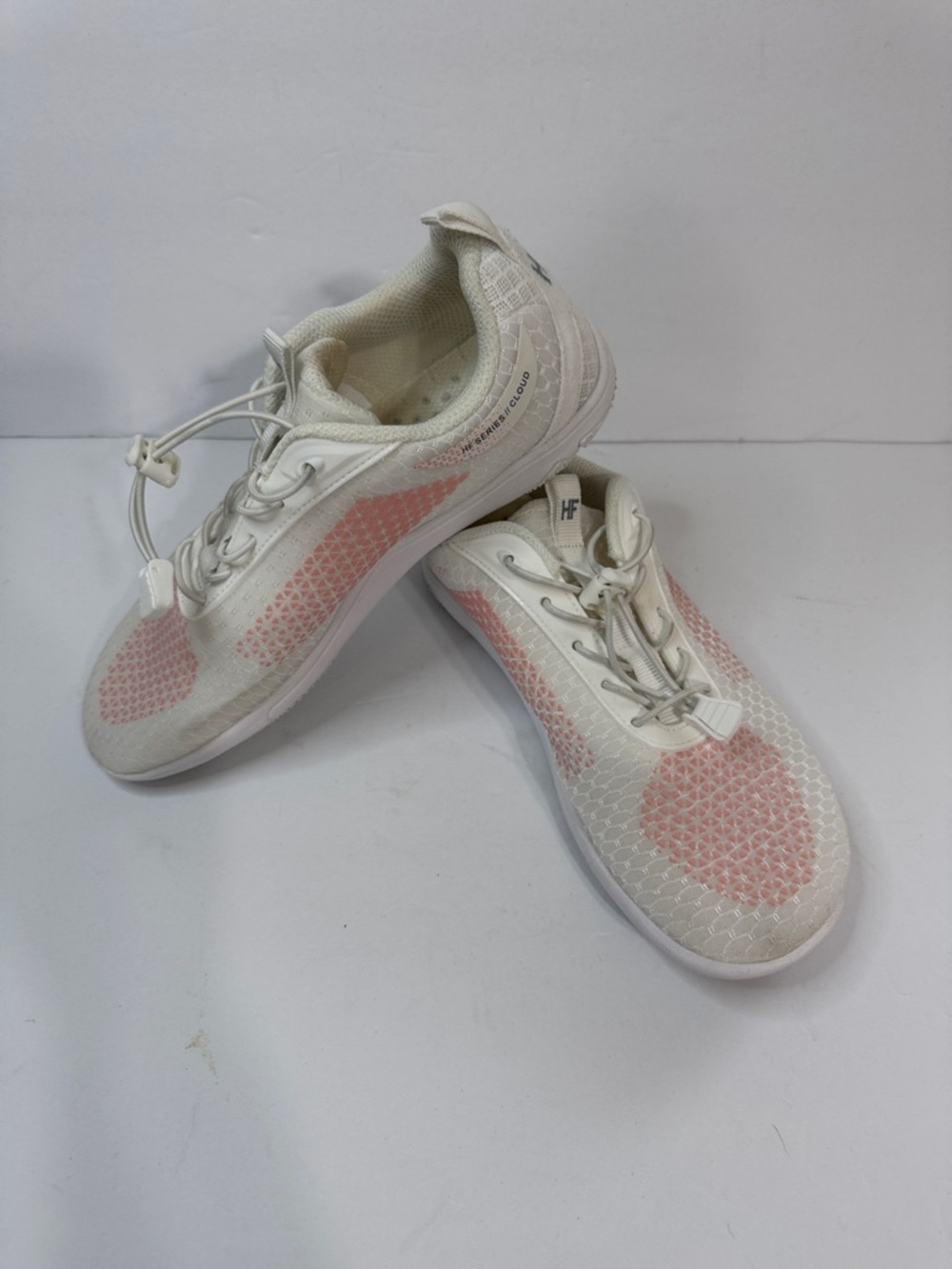 hike Women’s White Athletic Sneakers with Pink Mesh Details